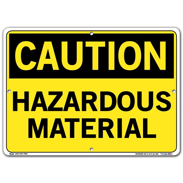 Aluminum Sign, 10-1/2" H, 14-1/2" W, Rectangle, English, SI-C-44-C-AL-080